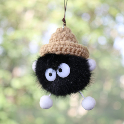 Slatka plišana mala lutka s kuglicom od ugljena Dodaci za unutrašnjost automobila Aotu Privjesak s retrovizorom Personalizirani poklon za ukrase za djevojčice