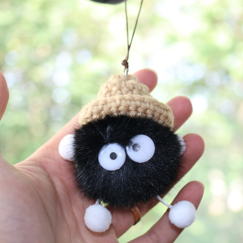 Slatka plišana mala lutka s kuglicom od ugljena Dodaci za unutrašnjost automobila Aotu Privjesak s retrovizorom Personalizirani poklon za ukrase za djevojčice