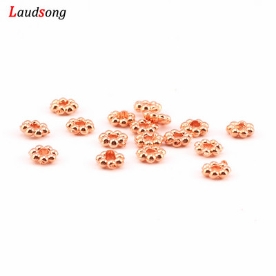 1000 bucăți 4mm margele distanțare CCB mici, formă rotundă, mărgele de fulgi de nea vrac pentru fabricarea de bijuterii, accesorii pentru brățară de colier