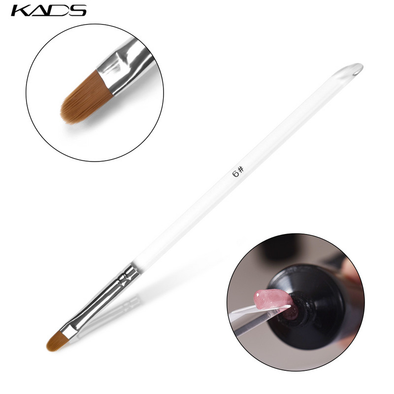 2 τμχ/Σετ UV Gel Nail Art Brush Στρογγυλή κεφαλή Ακρυλικό πινέλο Επέκταση νυχιών Βάψιμο Σετ εργαλείων μανικιούρ με στυλό Nail Art