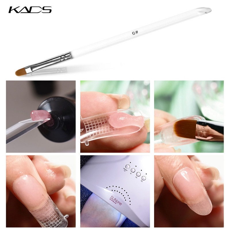 2 τμχ/Σετ UV Gel Nail Art Brush Στρογγυλή κεφαλή Ακρυλικό πινέλο Επέκταση νυχιών Βάψιμο Σετ εργαλείων μανικιούρ με στυλό Nail Art