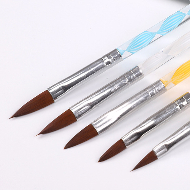 5 tk küünekunsti pintsli tööriistade komplekt akrüül UV geel ehitaja maalimine joonistuspintslid pliiatsid küünenaha lükkamistööriist