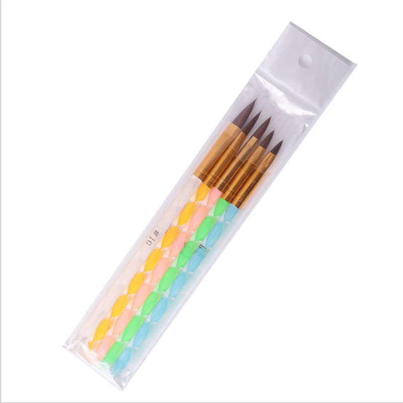 5 tk küünekunsti pintsli tööriistade komplekt akrüül UV geel ehitaja maalimine joonistuspintslid pliiatsid küünenaha lükkamistööriist