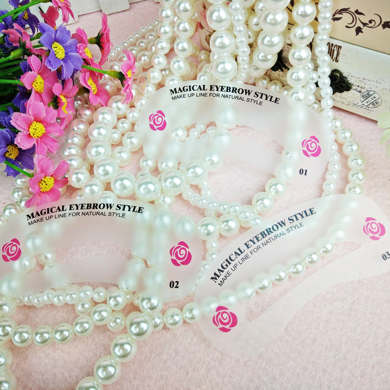 3 τμχ / 24 τεμ./σετ Thrush Card Threading Word Εργαλεία μακιγιάζ φρυδιών Threading Artifact Κάρτα τσίχλας Aid Κάρτα για τα φρύδια