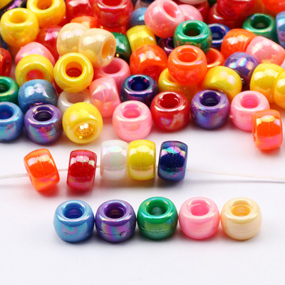 100 tk Suure auguga akrüülhelmed lahtised vaherõngad ämbriga helmed ehete valmistamiseks isetehtud käevõru punutud rastaluku tarvikud 6x9 mm