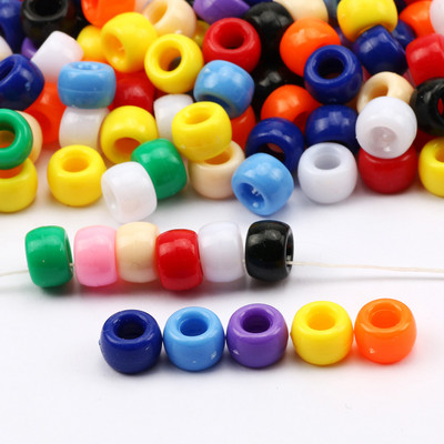 100 tk Suure auguga akrüülhelmed lahtised vaherõngad ämbriga helmed ehete valmistamiseks isetehtud käevõru punutud rastaluku tarvikud 6x9 mm