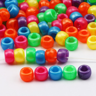 100 tk Suure auguga akrüülhelmed lahtised vaherõngad ämbriga helmed ehete valmistamiseks isetehtud käevõru punutud rastaluku tarvikud 6x9 mm