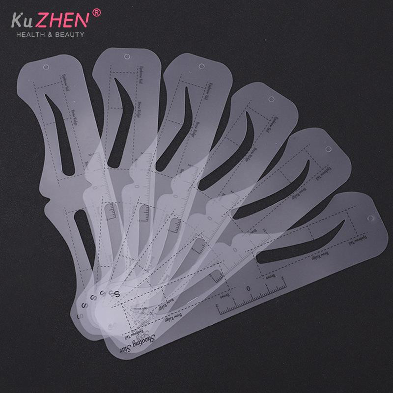 Pataisomas antakių trafaretas, prižiūrėtas formavimo šablonas Daugkartiniai lipdukai Makiažo įrankiai antakių antspaudui kosmetinis akių makiažo šablonas