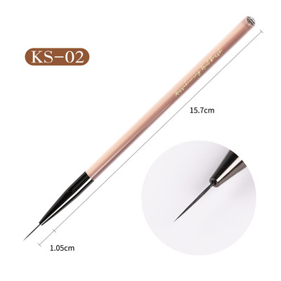 2023 m. akriliniai nagų rašikliai, skirti manikiūro dizaino madai 1 vnt. rudi nagų šepetėlio priedai, skirti „pasidaryk pats“ meno dekoravimui