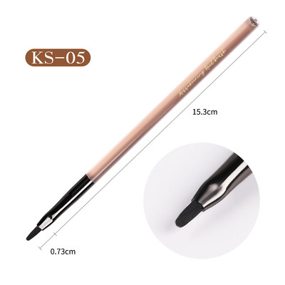 2023 m. akriliniai nagų rašikliai, skirti manikiūro dizaino madai 1 vnt. rudi nagų šepetėlio priedai, skirti „pasidaryk pats“ meno dekoravimui