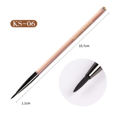 2023 m. akriliniai nagų rašikliai, skirti manikiūro dizaino madai 1 vnt. rudi nagų šepetėlio priedai, skirti „pasidaryk pats“ meno dekoravimui