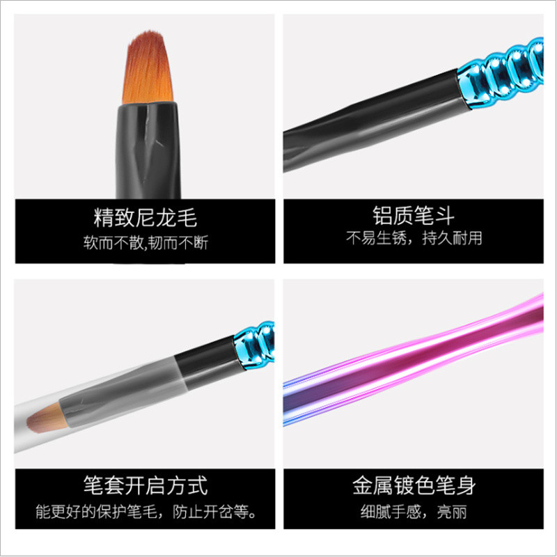 Χονδρική Πινέλο Βαφής Νυχιών για Μανικιούρ Ακρυλικό Στυλό Επέκτασης Γέλης UV για Βερνίκι νυχιών Βούρτσα Σχεδίου Βούρτσα Νυχιών Προμήθειες