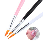 1 tk gradientpintsel küünte disaini jaoks sakiline akvarell geellakiga värvipintsel, nailon juuste puidust käepidemega maniküüri tööriist PP285