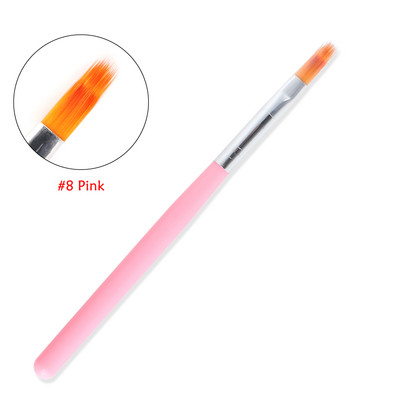1 tk gradientpintsel küünte disaini jaoks sakiline akvarell geellakiga värvipintsel, nailon juuste puidust käepidemega maniküüri tööriist PP285