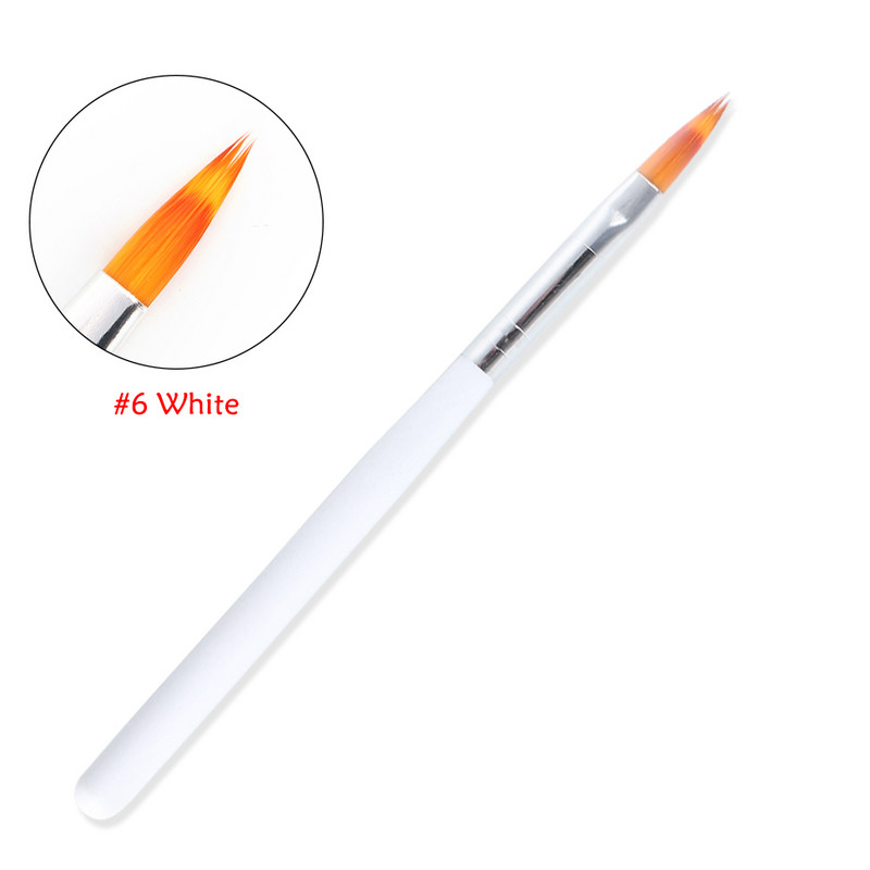 1 tk gradientpintsel küünte disaini jaoks sakiline akvarell geellakiga värvipintsel, nailon juuste puidust käepidemega maniküüri tööriist PP285
