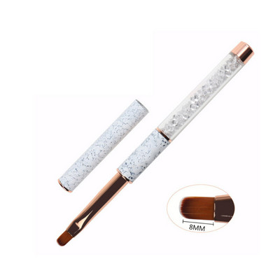 Σετ στυλό νυχιών Nail Art Ακρυλική Υγρή Πούδρα σκάλισμα με προέκταση UV Βούρτσα ζωγραφικής Rose Gold Εργαλείο πινέλου νυχιών