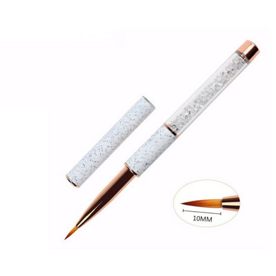 Σετ στυλό νυχιών Nail Art Ακρυλική Υγρή Πούδρα σκάλισμα με προέκταση UV Βούρτσα ζωγραφικής Rose Gold Εργαλείο πινέλου νυχιών