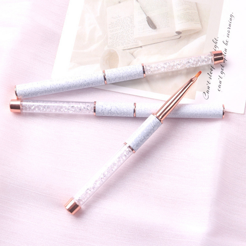 Σετ στυλό νυχιών Nail Art Ακρυλική Υγρή Πούδρα σκάλισμα με προέκταση UV Βούρτσα ζωγραφικής Rose Gold Εργαλείο πινέλου νυχιών