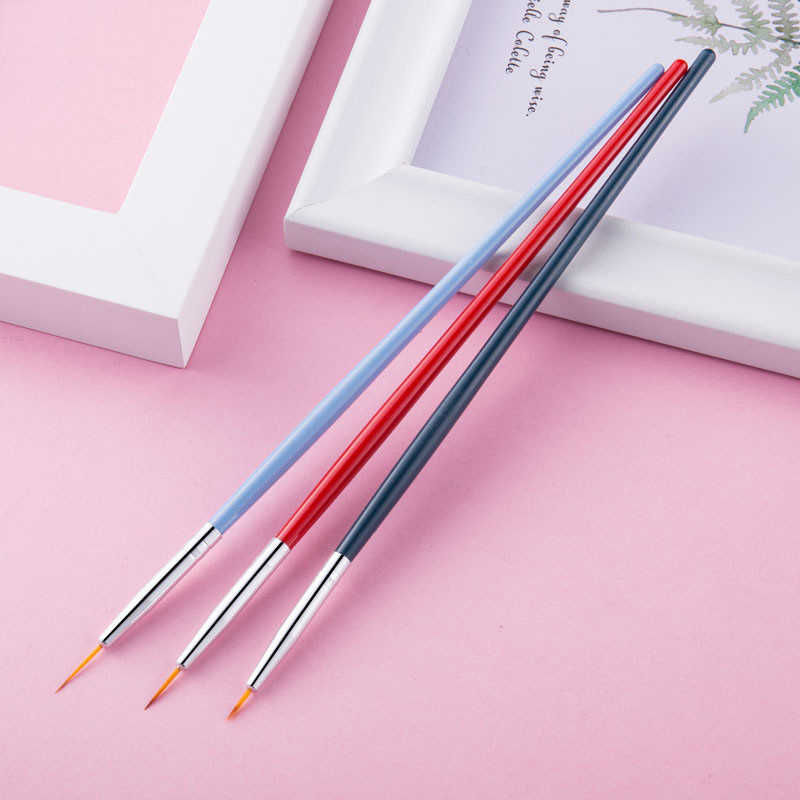 Private Label Nail Art Thin Liner Brush Painting Drawing Eyeliner Bush Set