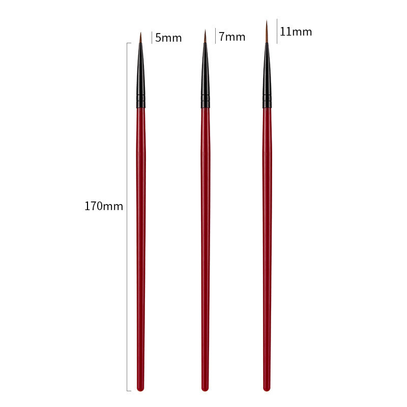 Private Label Nail Art Thin Liner Brush Painting Drawing Eyeliner Bush Set