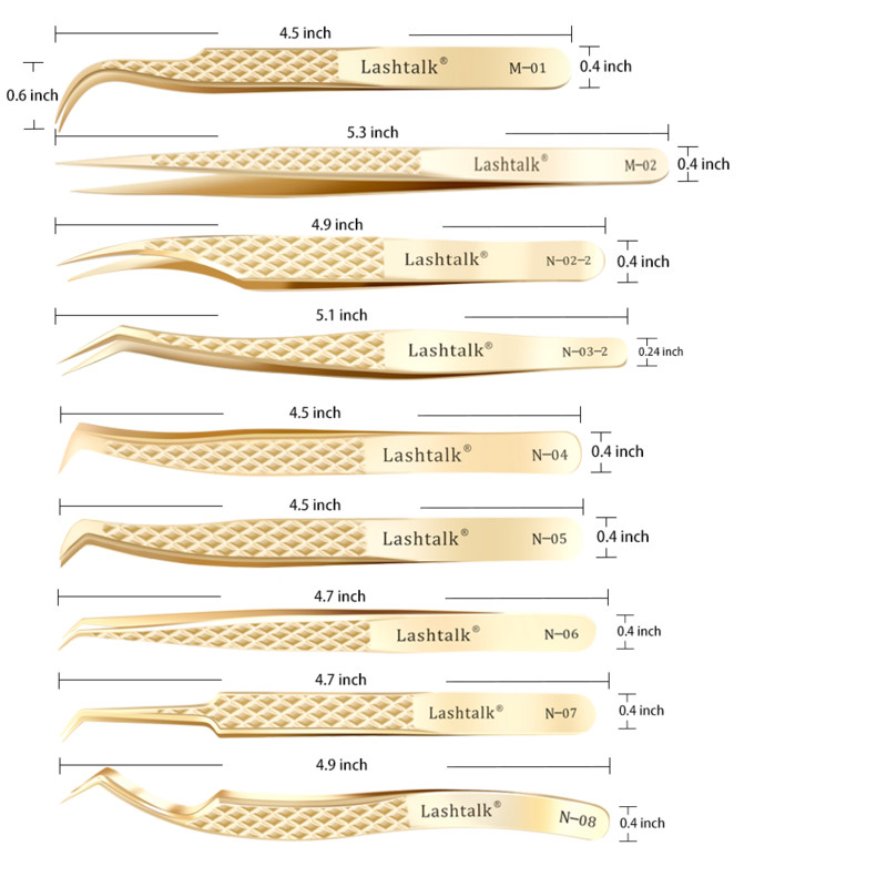 Lashtalki ripsmepikenduspintsetid Nagaraku roostevabast terasest mittemagnetilise volüümiga võltsripsmete meigitööriistad täpsed