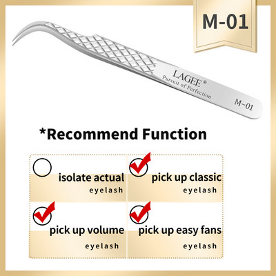 LAGEE ripsmepikenduspintsett mahu täpne luksuslik teemantkäepide 420 roostevabast terasest kvaliteetne kulm nagaraku meigist