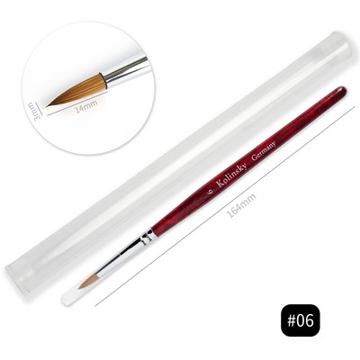 1tk küünekunsti pintsel naaritsa pintsel puidust käepideme geel ehitaja maniküüri joonistusvoodri pintslid küüntele Tööriistad Aksessuaarid Professionaalsed