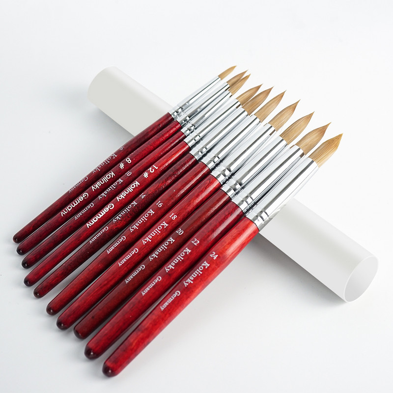 1tk küünekunsti pintsel naaritsa pintsel puidust käepideme geel ehitaja maniküüri joonistusvoodri pintslid küüntele Tööriistad Aksessuaarid Professionaalsed