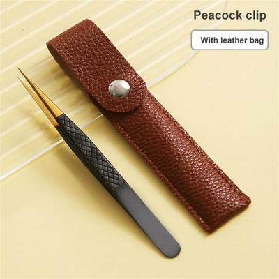 Pensetă pentru gene cu volum 3D Clip de extensie pentru gene profesională din oțel inoxidabil, cu bandă curbată individuală pentru extensie de gene.