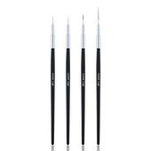 Profesionalus juodos medinės rankenėlės nagų dažymo šepetys 3D Tips Line Stripes DIY piešimo rašiklis UV gelio įdėklas Nagų dailės rinkinys Įrankiai