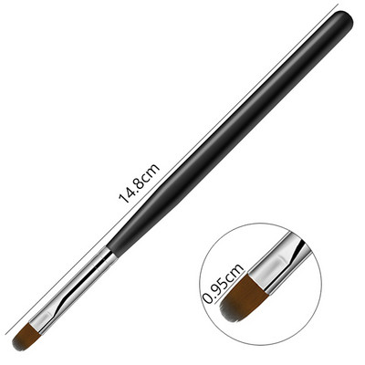 Üks tk küünte kunstipintsel, ühevärviline gradient, DIY ümmargune dizzy pliiats, akrüülpikendus, maniküüri tarvikud.