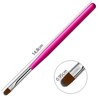 Üks tk küünte kunstipintsel, ühevärviline gradient, DIY ümmargune dizzy pliiats, akrüülpikendus, maniküüri tarvikud.