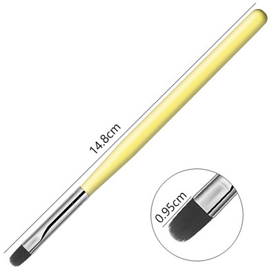 Üks tk küünte kunstipintsel, ühevärviline gradient, DIY ümmargune dizzy pliiats, akrüülpikendus, maniküüri tarvikud.