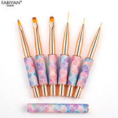 Küünte maalimine Lillede nikerdamine UV-geeliga pikenduspintsel Eemaldatava käepidemega tööriistad