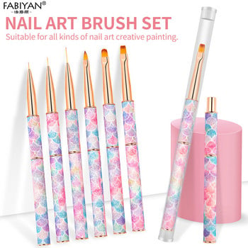 Рисуване за нокти, дърворезба, цветя, четка за удължаване с UV гел, инструменти за подвижна дръжка