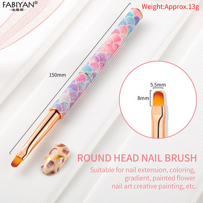 Küünte maalimine Lillede nikerdamine UV-geeliga pikenduspintsel Eemaldatava käepidemega tööriistad