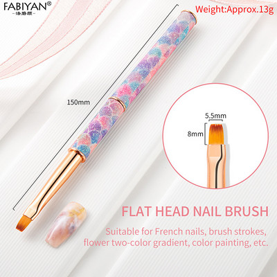 Küünte maalimine Lillede nikerdamine UV-geeliga pikenduspintsel Eemaldatava käepidemega tööriistad