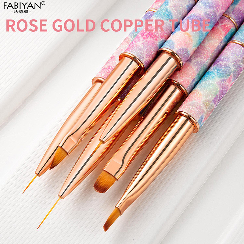 Küünte maalimine Lillede nikerdamine UV-geeliga pikenduspintsel Eemaldatava käepidemega tööriistad