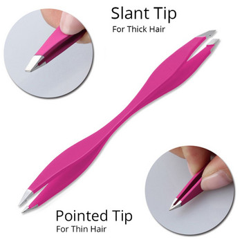 Brainbow 1 τεμάχιο τσιμπιδάκια Rose Beauty Tools Makeup Tweezer με διπλές άκρες Anti-static eyelash extension Pincet for Maquiagem