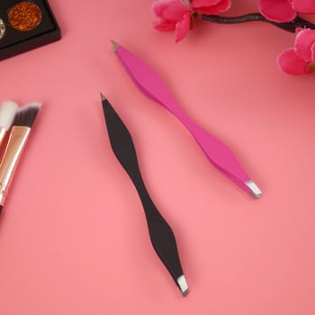 Brainbow 1 τεμάχιο τσιμπιδάκια Rose Beauty Tools Makeup Tweezer με διπλές άκρες Anti-static eyelash extension Pincet for Maquiagem