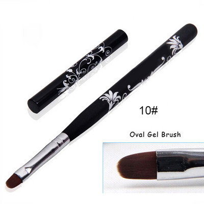 BQAN 4#6#8# Oval Brush Nail Art Brush UV Gel Polish Brush Pink Pearl Handle Painting Εργαλεία μανικιούρ με στυλό Nail Art Brush