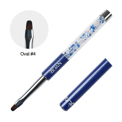 BQAN 4#6#8# Oval Brush Nail Art Brush UV Gel Polish Brush Pink Pearl Handle Painting Εργαλεία μανικιούρ με στυλό Nail Art Brush