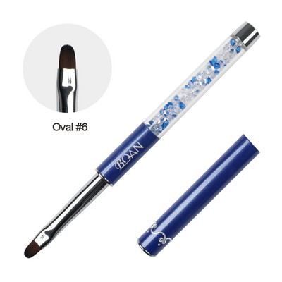 BQAN 4#6#8# Oval Brush Nail Art Brush UV Gel Polish Brush Pink Pearl Handle Painting Εργαλεία μανικιούρ με στυλό Nail Art Brush