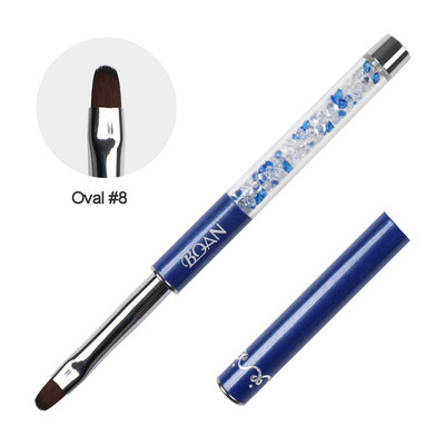 BQAN 4#6#8# Oval Brush Nail Art Brush UV Gel Polish Brush Pink Pearl Handle Painting Εργαλεία μανικιούρ με στυλό Nail Art Brush