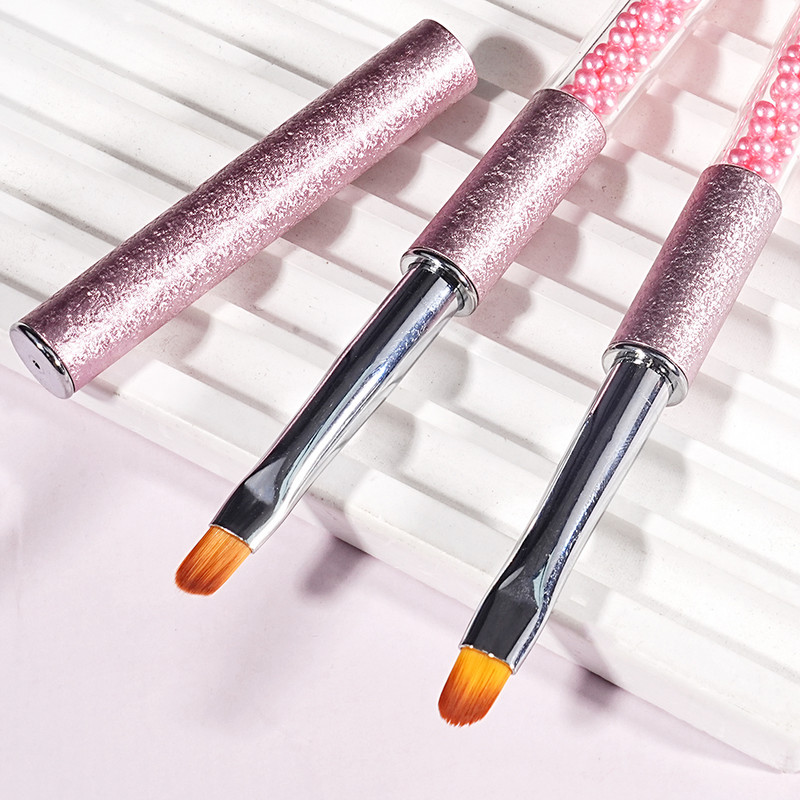 BQAN 4#6#8# Oval Brush Nail Art Brush UV Gel Polish Brush Pink Pearl Handle Painting Εργαλεία μανικιούρ με στυλό Nail Art Brush