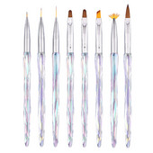 Alati za fototerapiju s četkicom za nokte Set oslikanih olovki za slikanje od 8 komada Kist za crtanje za crtanje Alati za uljepšavanje noktiju Uv gel olovka za kist