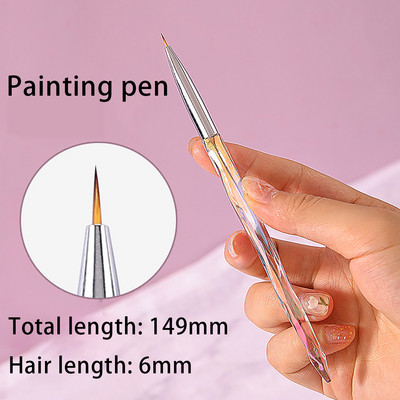 Alati za fototerapiju s četkicom za nokte Set oslikanih olovki za slikanje od 8 komada Kist za crtanje za crtanje Alati za uljepšavanje noktiju Uv gel olovka za kist