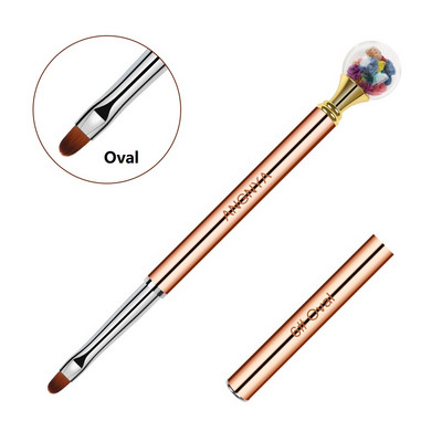 Βούρτσα νυχιών ροζ χρυσό Diamond Flower Nail Brush Line Painting Brushes Nails Crystal Acrylic Liner Drawing Pen Nail Gel Brush