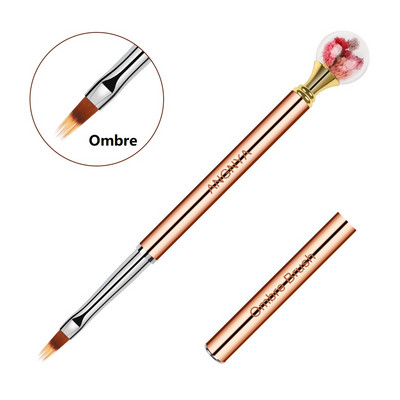 Βούρτσα νυχιών ροζ χρυσό Diamond Flower Nail Brush Line Painting Brushes Nails Crystal Acrylic Liner Drawing Pen Nail Gel Brush