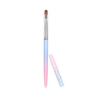 Nagų šepetėlis, skirtas geliniam nagų dailėjimui ir lakavimui, ovalus, kampuotas profesionalios kokybės manikiūro dažymo įrankis, skirtas naudoti namuose ir salone